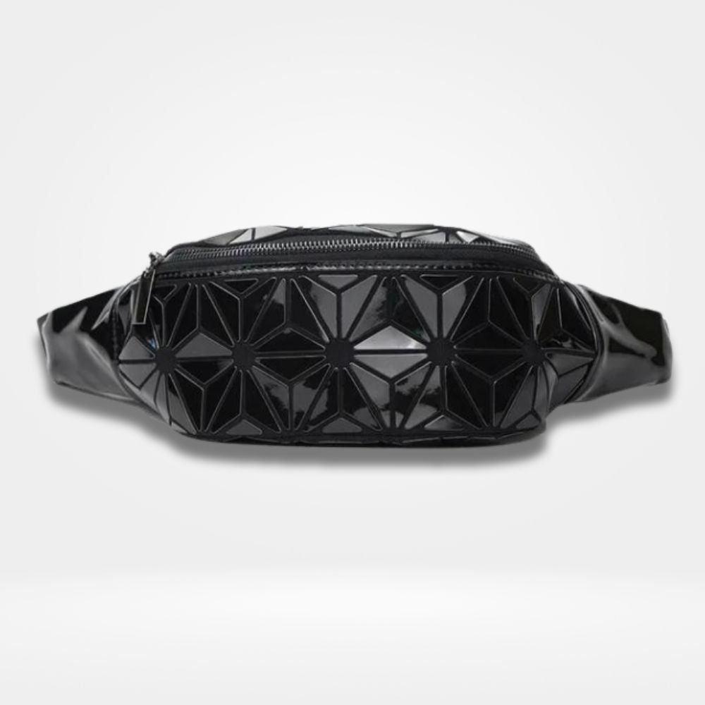 Sac banane noir brillant