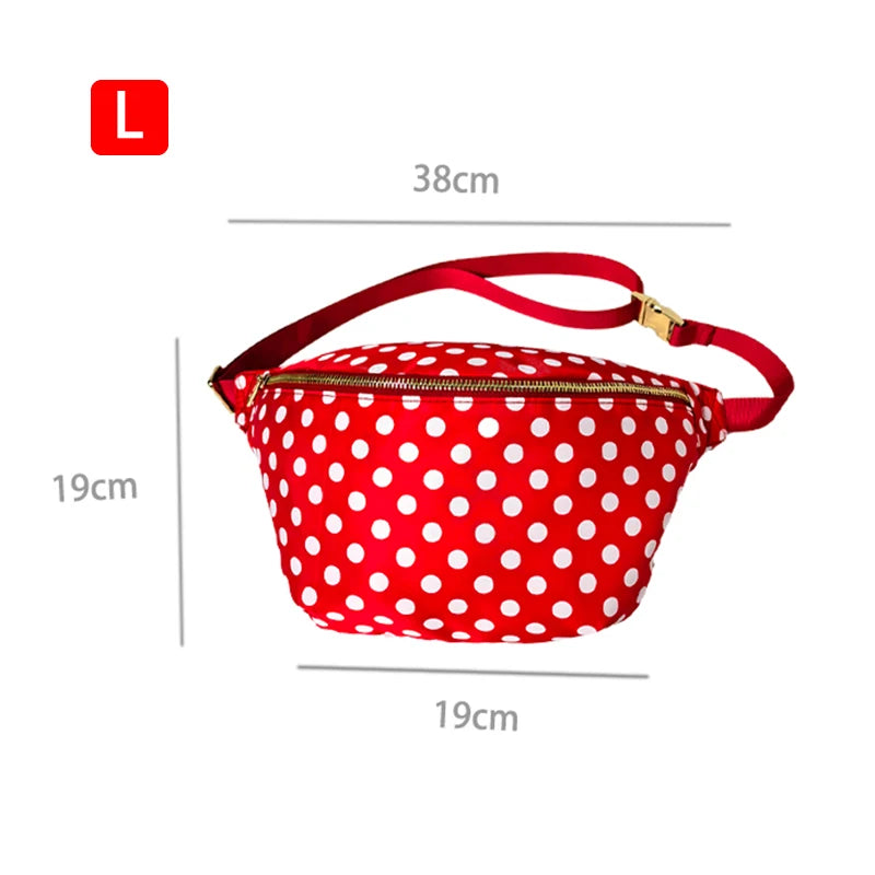 Sac Banane Rouge à Pois Blanc