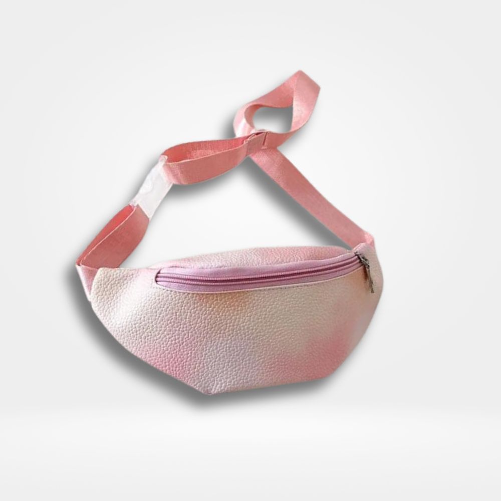 Sac Banane en Cuir Grainé rose