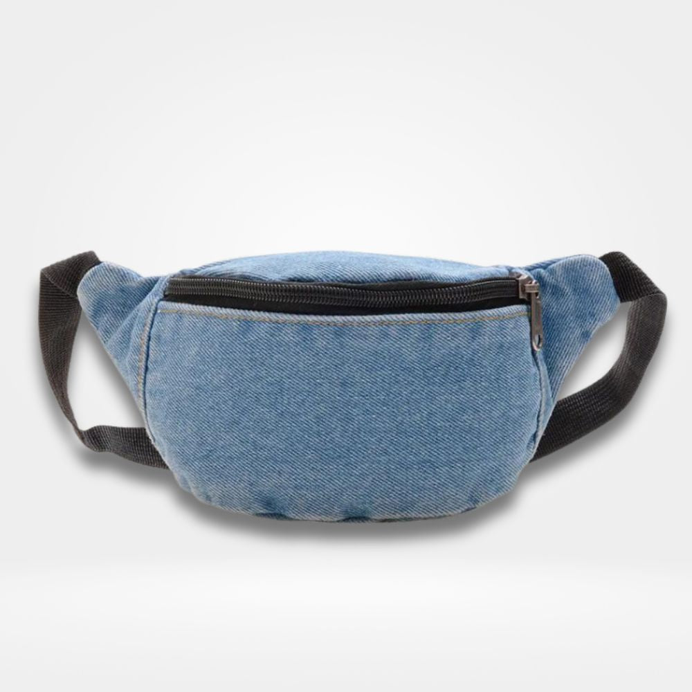 sac banane pour fille en jean clair