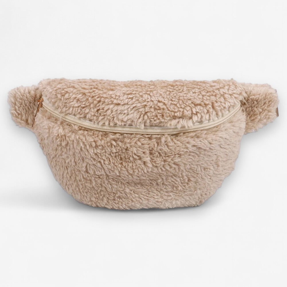 Sac Banane Moumoute pour Femme beige