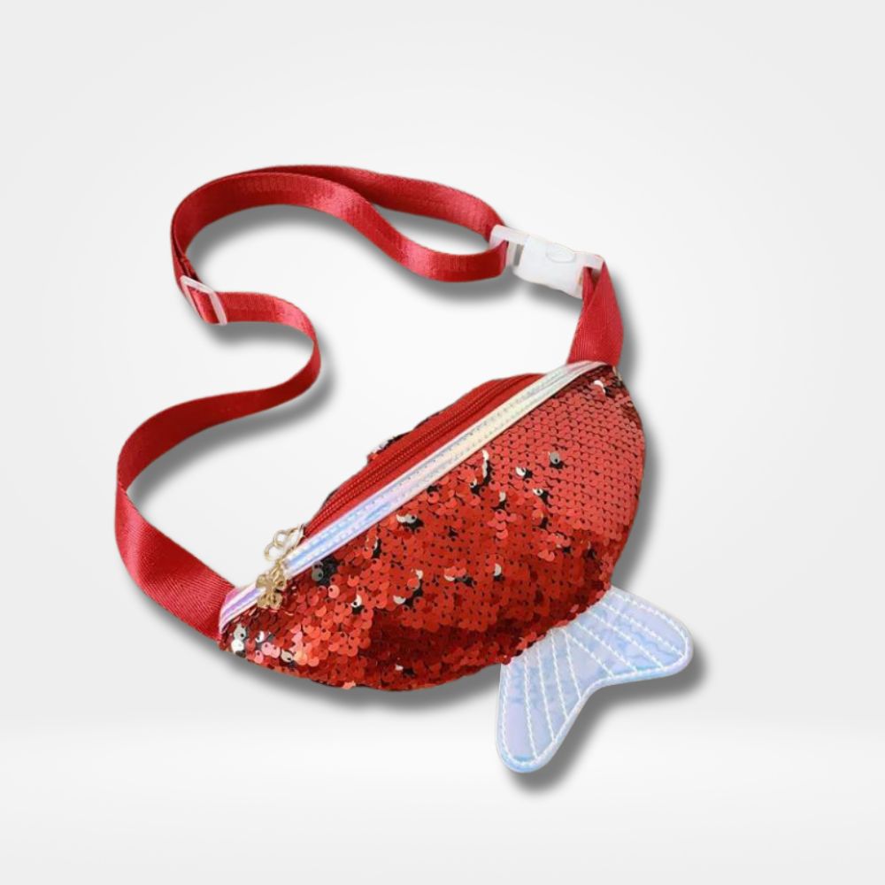 Sac Banane Paillettes rouge pour enfant