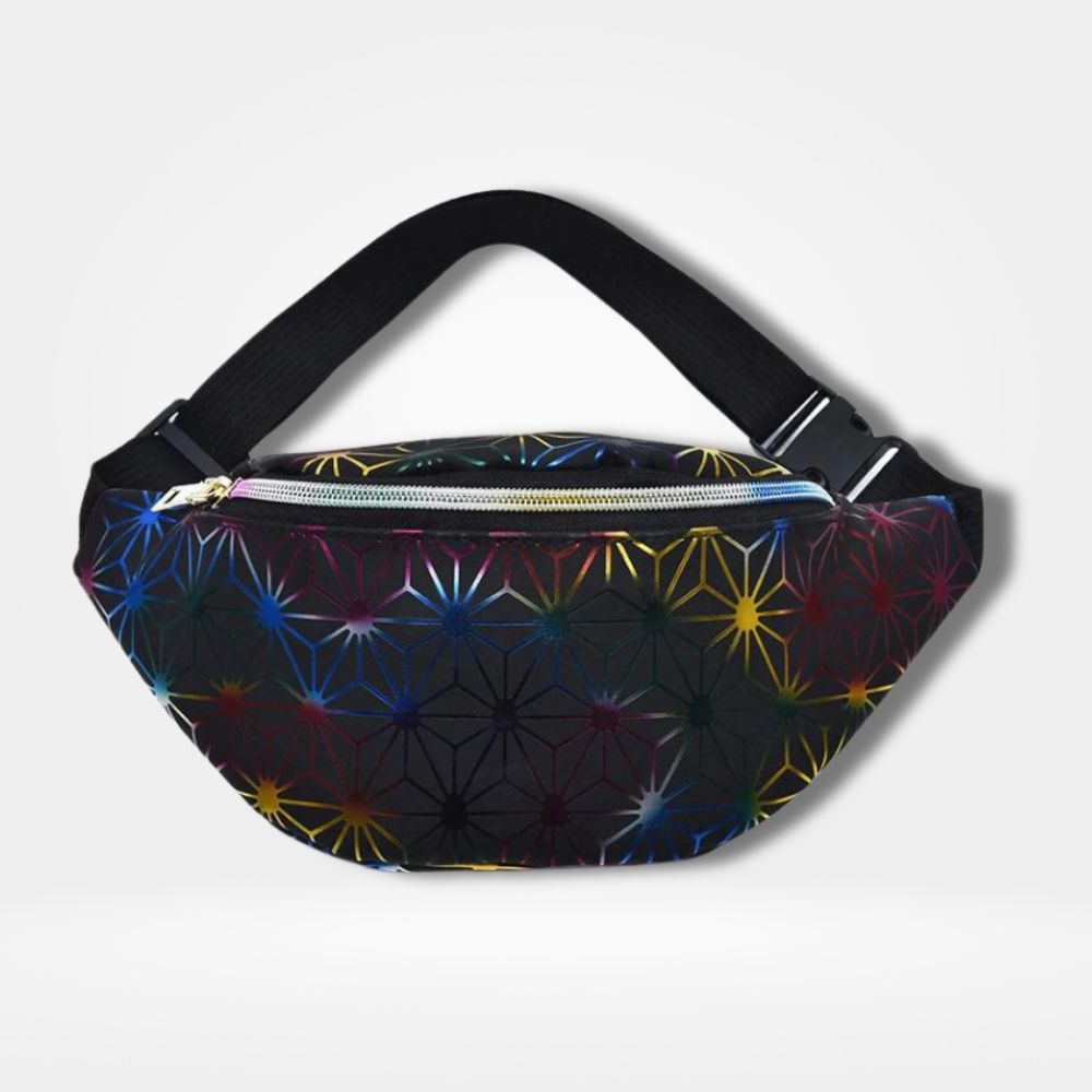 Sac banane en cuir irisé