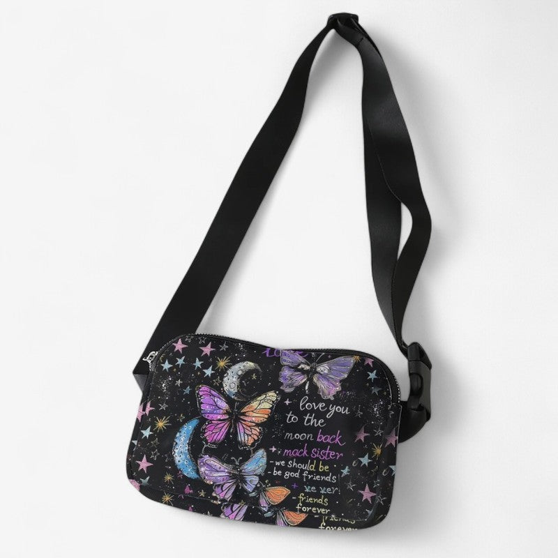 Sac banane léger avec imprimé papillon