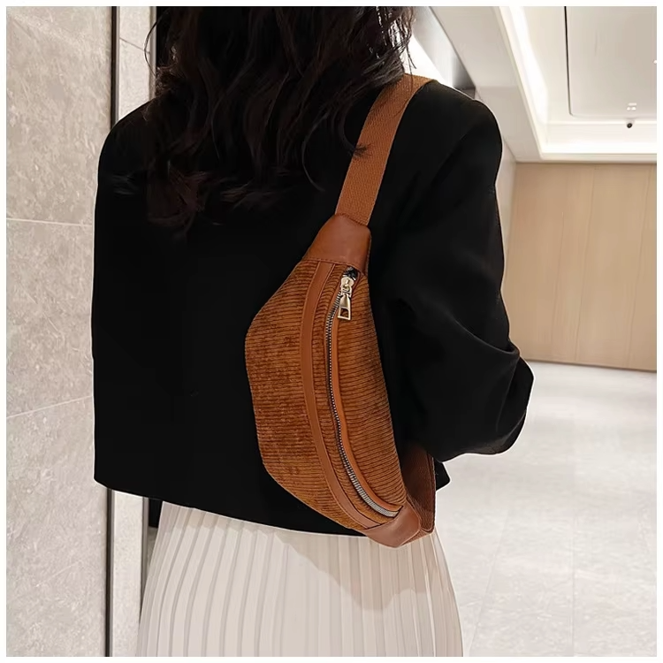 Sac Banane Velours Femme
