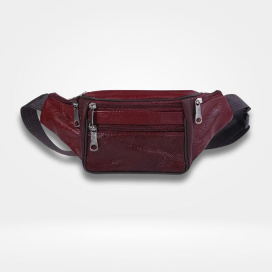 Sac Banane Cuir Rouge