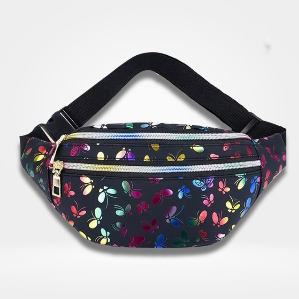 Sac banane irisé noir