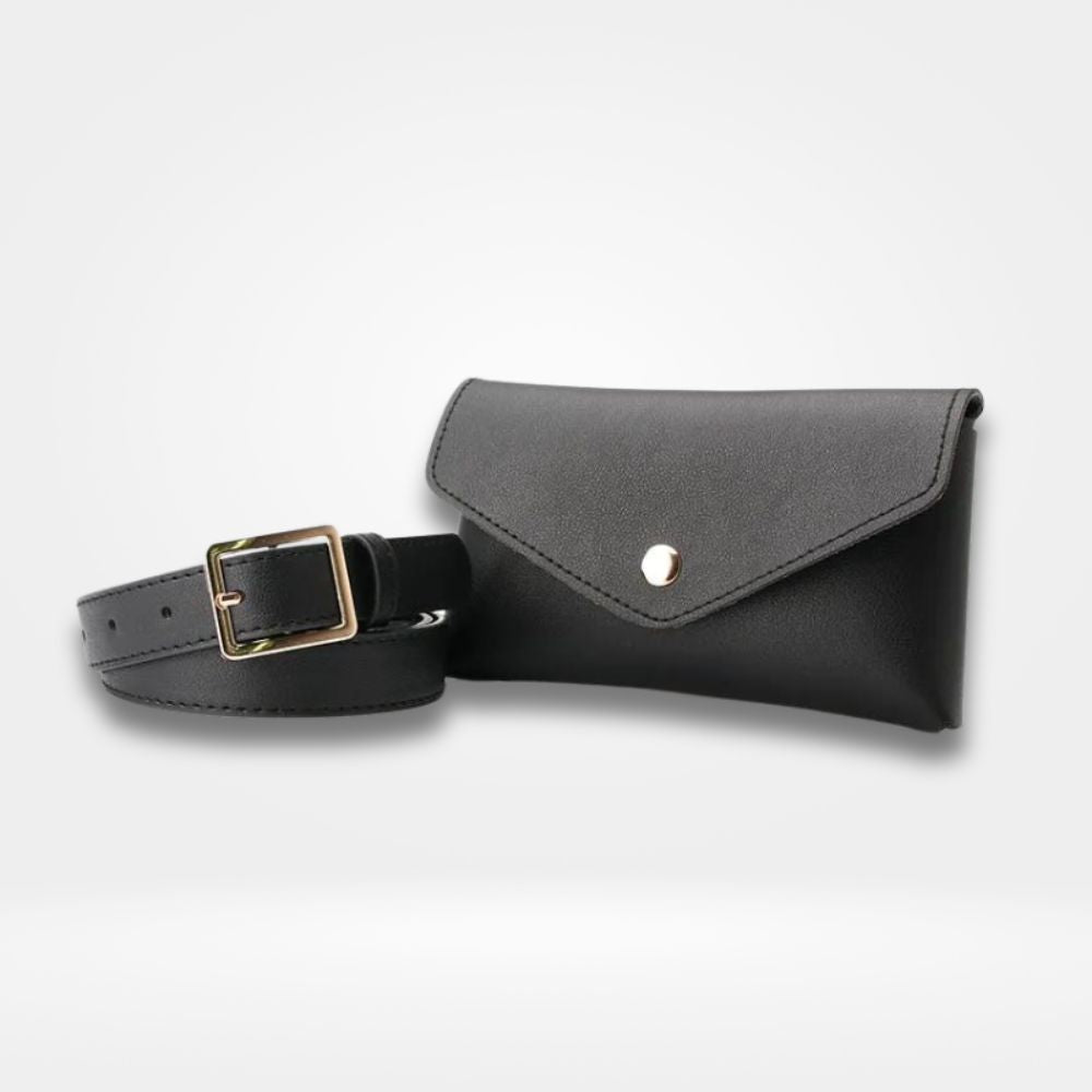 Sac Banane Plat pour Femme noir