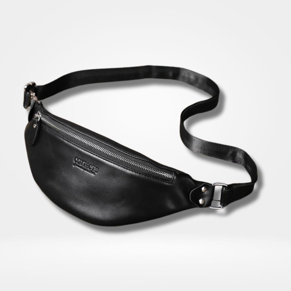 Sac Banane pour Homme en Cuir noir