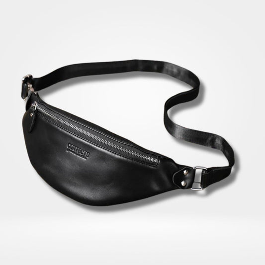 Sac Banane pour Homme en Cuir noir